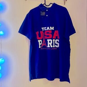 Royal Blue Polo Ralph Lauren Polo Team USA Paris Print - XL